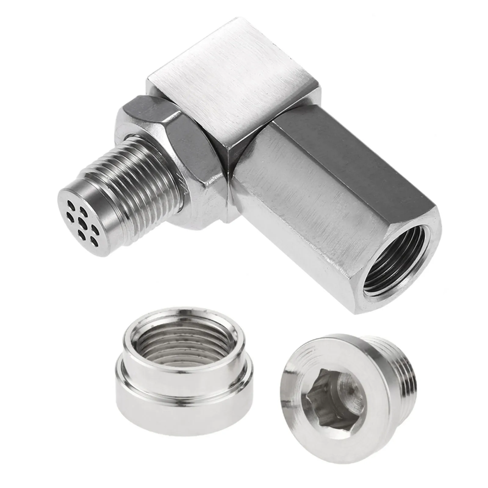 

Yetaha CEL Eliminator Check Engine Light Mini Catalytic Converter Bung And Plug For Most M18 X 1.5 Thread Sensor Spacers