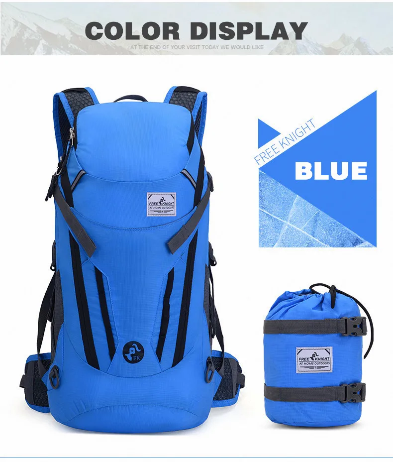 30л складной рюкзак для альпинизма, походная сумка, водонепроницаемый нейлоновый переносной рюкзак для путешествий, сверхлегкий рюкзак для кемпинга