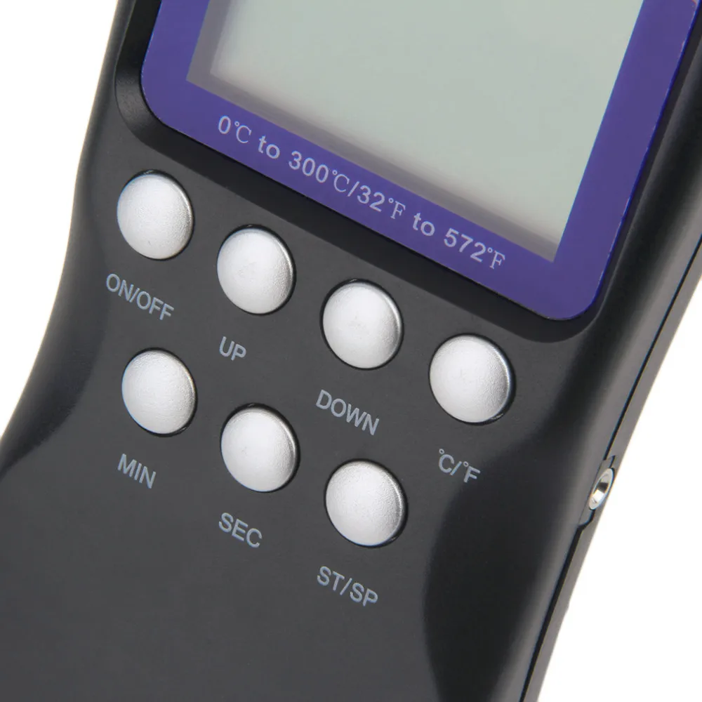 Цифровой Еда зонд духовка электронный термометр таймер Термометры для Пособия по кулинарии выпечки черный TS-BN55