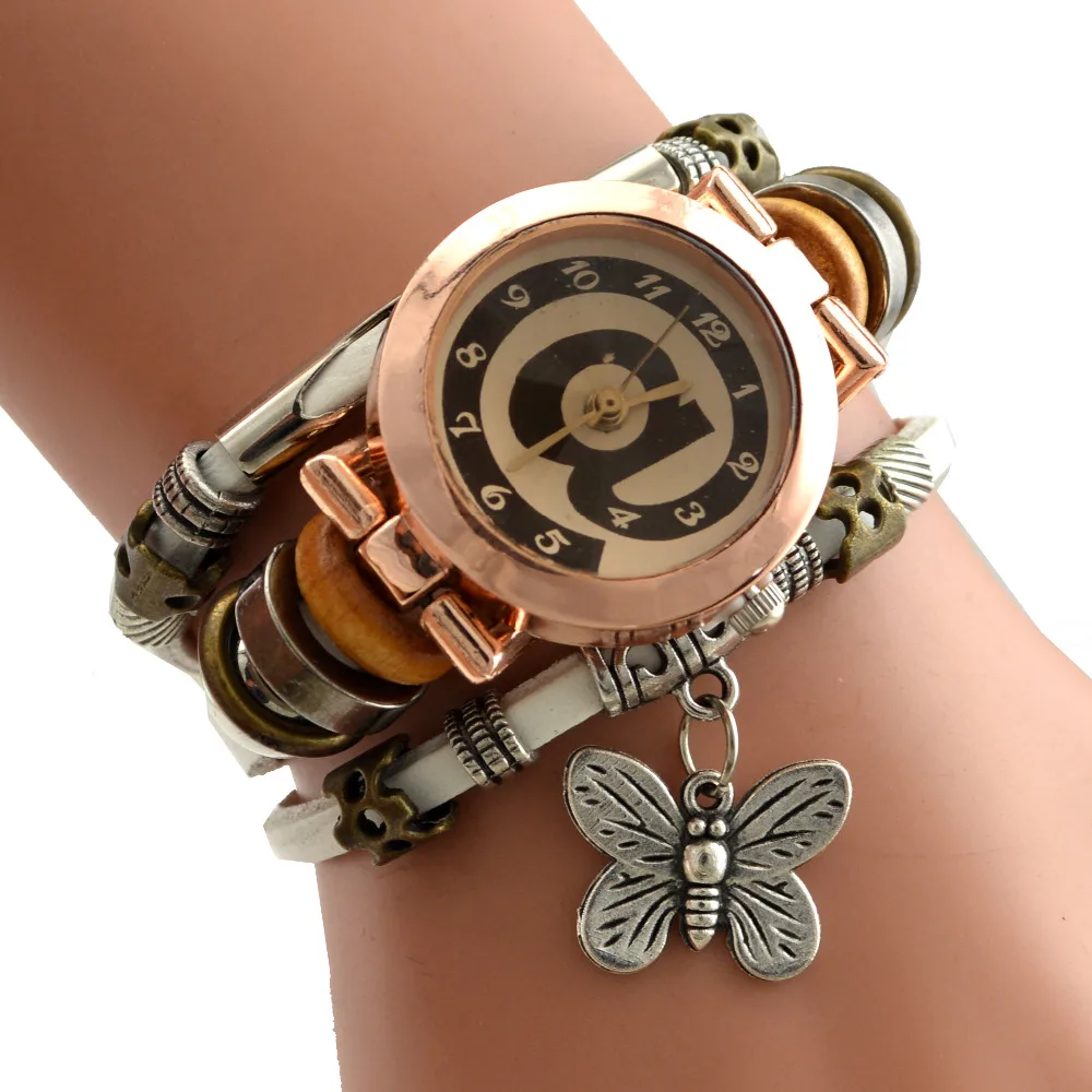 

2017 Brand Women Vintage Cow Leather Bracelet Watch Men Casual Sport WristWatch Luxury Quartz Watch Male Relogio Feminino