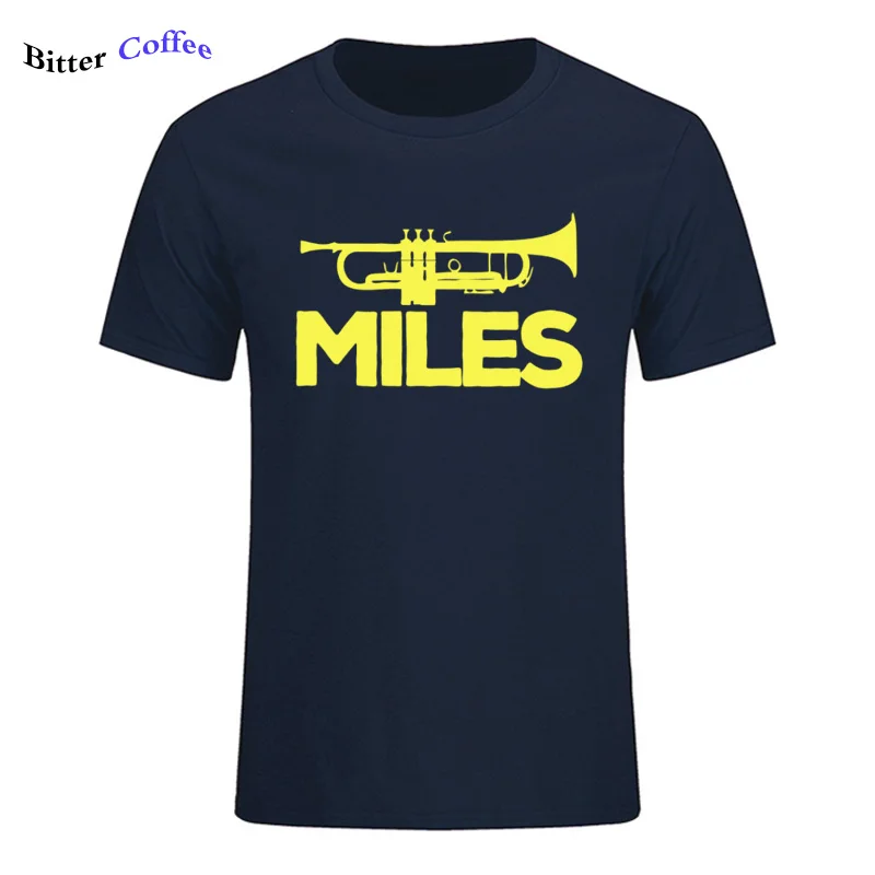 Мужская футболка с короткими рукавами NEW Miles Davis летняя Стильная хлопковая