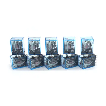 

10pcs MY4NJ J MY4N MY4 DC12V 24V AC110V 220V 14PIN Power Relay Coil 4PDT 5A HH54P-L