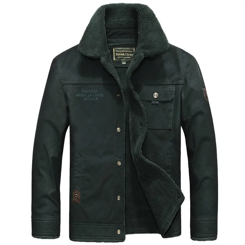 

L~5XL 2018 Winter Retro Mens Plus Size Fleece Jackets Mans Coats Jackets Brand Warm Thicken Down Parkas Coat Outwear For Male