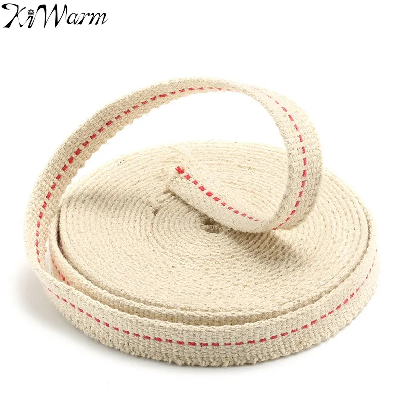 

KiWarm 4.5M*1.3CM Flat Cotton Oil Lamp Lantern Width 13mm For Kerosene Burner Stove Lighting Lamps Wicks DIY Accessory Material