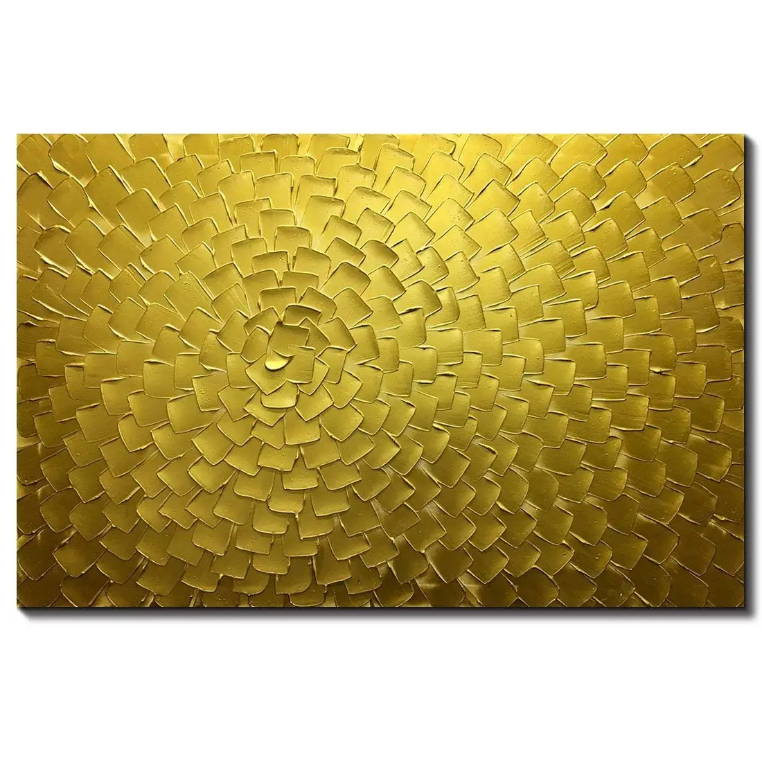 Oil Paintings, Golden Flower Color Gradients Paintings Modern Home Decor Wall Art Painting