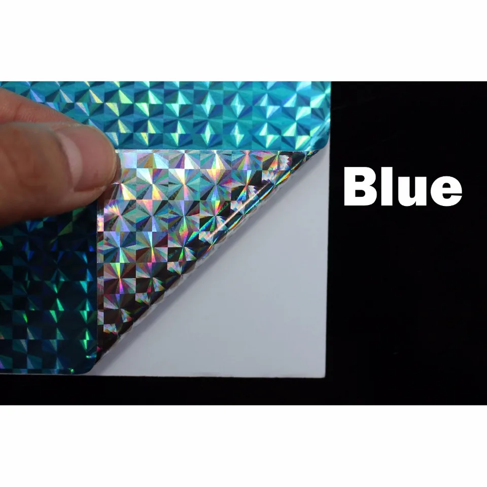 6 pcs 3 Colors 10X21cm Holographic Film Flash Fish Skin Jig Sticker Lure sticker