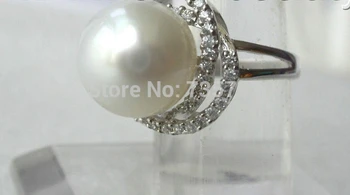 

xiuli 004 stunning big 12mm white south sea pearl ring 925s silve