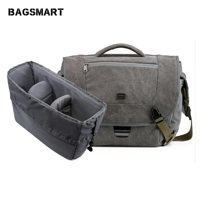 Bagsmart Water Resistant Vintage Camera Shoulder Bag Canvas Bagsmart Water Resistant Vintage Camera Shoulder Bag Canvas Messenger Canon Nikon Dslr Bags To