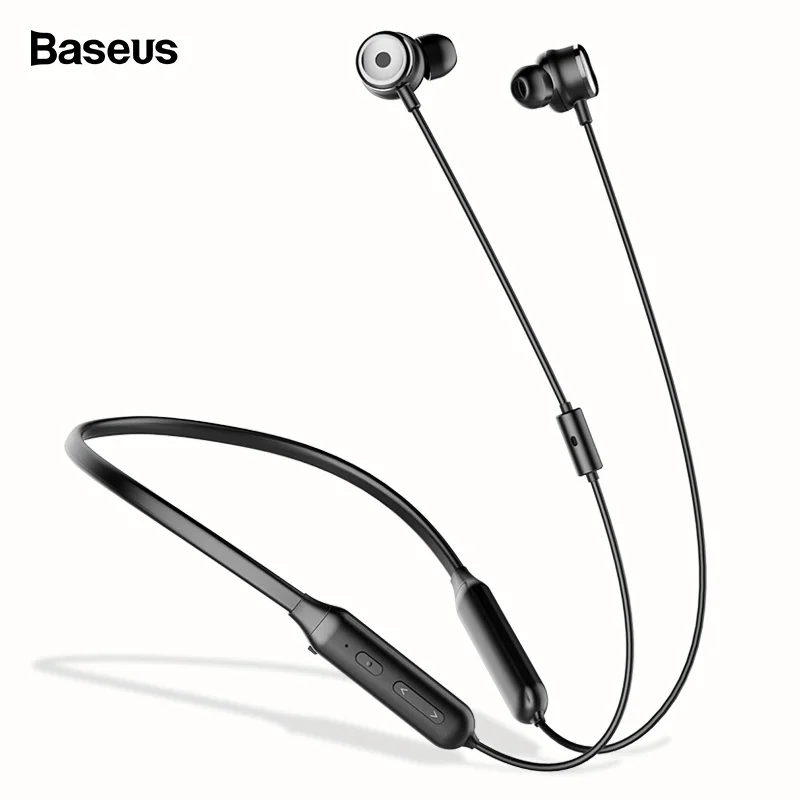 Baseus S15 активный шумоподавление Bluetooth наушники гарнитура ANC спортивный нашейный беспроводной наушники с микрофоном для iPhone samsung