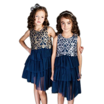 

Kid Dresses For Girls Sleeveless Western Style Dress Princess Dresses For Party and Wedding Toddler Girls Summer Clothing