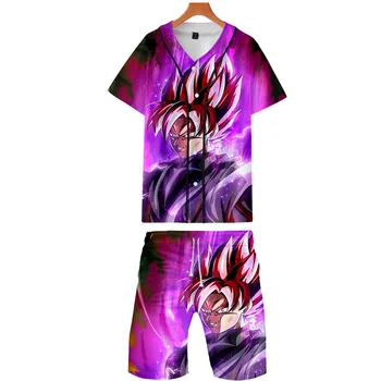 

3D printed Cool DRAGON BALL Men's Summer Sets Baseball Tee Add Summer Beach shorts Sets La casa de papel Cool Harajuku Sets