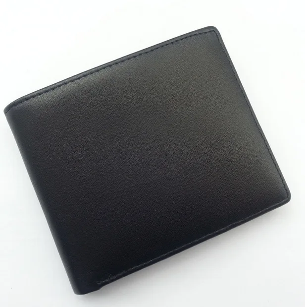 

Solid Business Brand Card Holder Genuine Leather Men Wallets No Zipper Design Coin Purse High Quality Men's Short Zipper Wallet