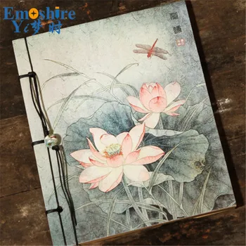 

OEM Custom Brand Logo Lotus Flower Printing China Brush Painting Note Book Wholesale Notebook Promotional Gift Notepad Note N292