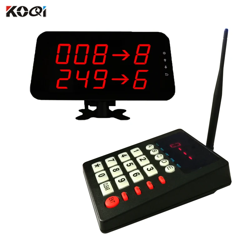 KOQI-Queue-System-Wireless-Calling-System-2-Counter-Keypad-1-Display ...