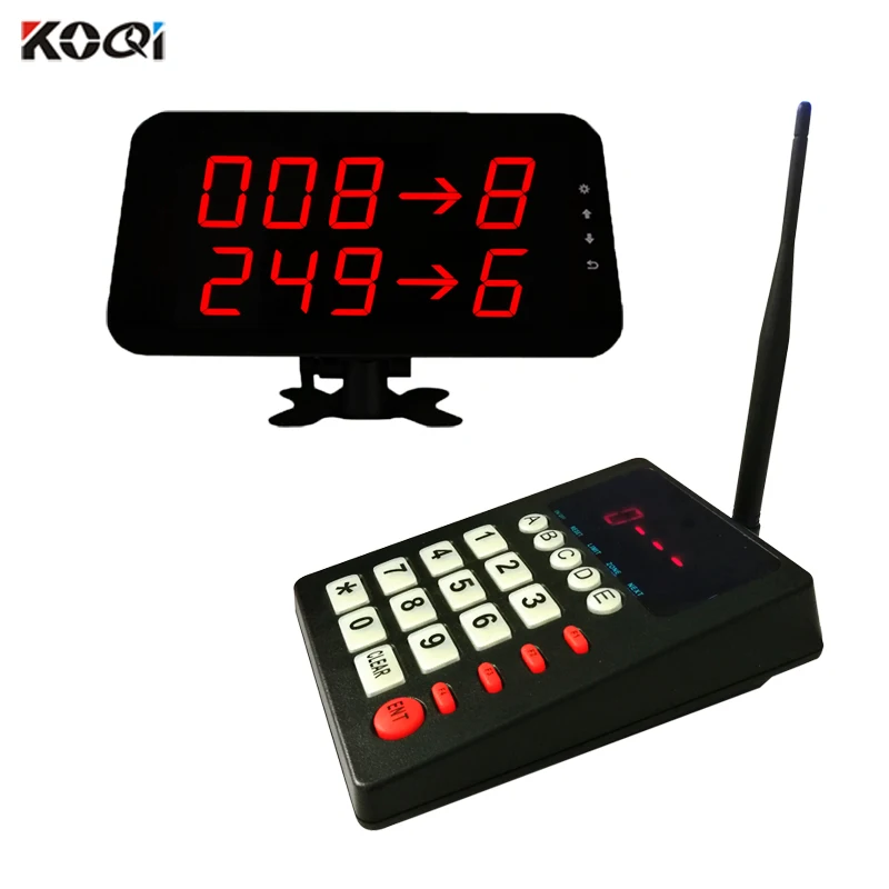 

KOQI Fast food Wireless Restaurant Guest Paging system Coaster Pager Service Pager with 6 paper roller total