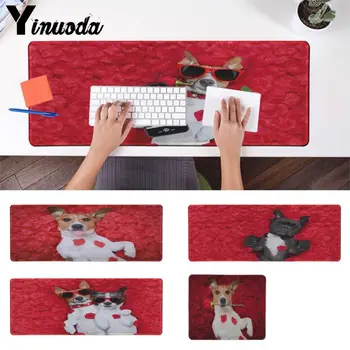 

Yinuoda Top Quality Dog Lying in The Rose Gaming Player desk laptop Rubber Mouse Mat Large Gaming Mouse Pad with Locking Edge