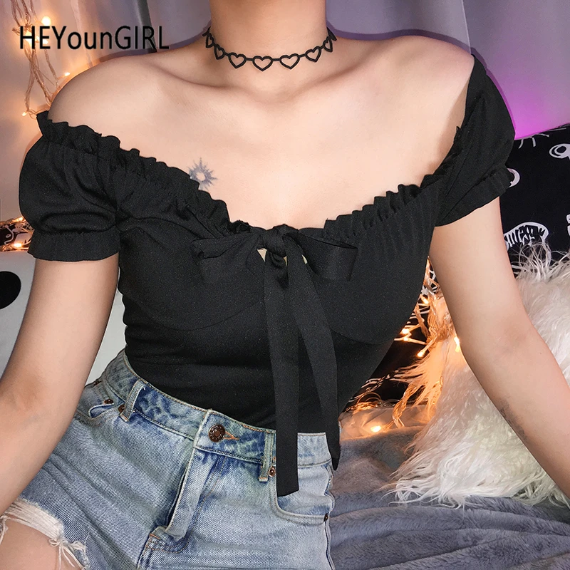Женское боди с открытыми плечами HEYounGIRL зеленое оборками повседневный Облегающий
