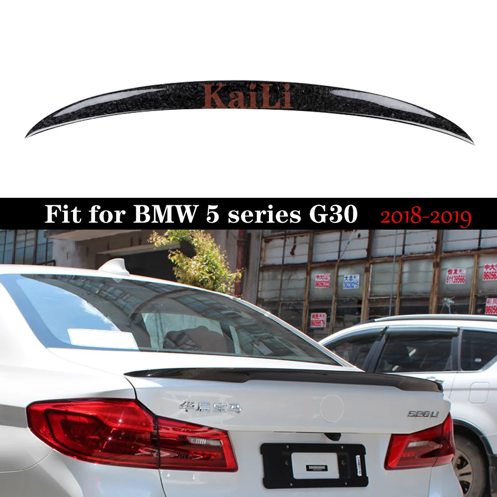 

For BMW 5 Series G30 F90 M5 2018+ New Forged Carbon Rear Trunk P Style Spoiler Boot Tail Lip