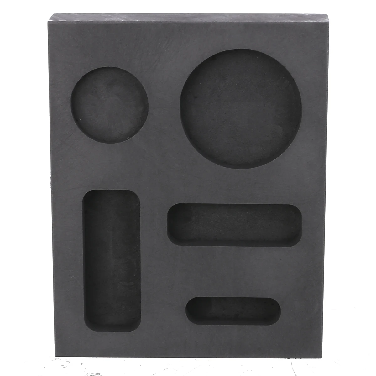 1pc Black Graphite Casting Ingot Bar Melting Mold Five Holes Ingot Casting Refining Scrap for Casting Metal Copper Silver Gold