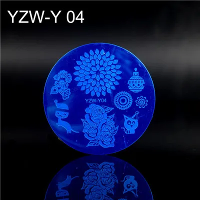 YZW-Y серии ногтей штамп штамповки пластины 20 стилей, из нержавеющей стали шаблоны для ногтей изображения пластины инструмент Аксессуары - Цвет: Y04