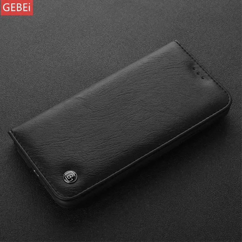 

Original Brand GEBEI Luxury Magnetc Leather Flip Wallet Case For iPhone 8 7 6S Plus Stand Cover For iPhone X XS Max XR Card Slot