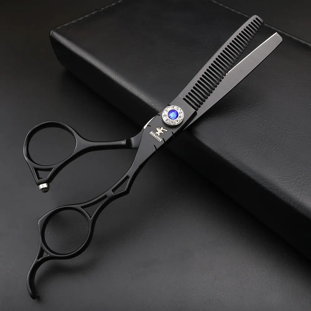 6.0 '' Japan 440C Black color hairdressing scissors cutting slimming scissors professional human hair scissors 6.0 '' Japan 440C Black color hairdressing scissors cutting slimming scissors professional human hair scissors