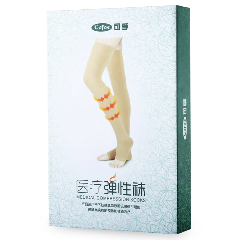 “ até a Coxa para Varizes (23-32mmhg) Abrir/fechar Toe Mulheres &