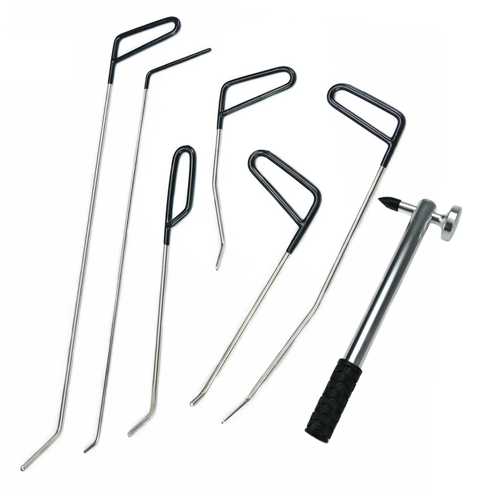 

PDR Rods Hook Tools Paintless Dent Repair Car Dent Removal PDR Tool Kit Hail Hammer