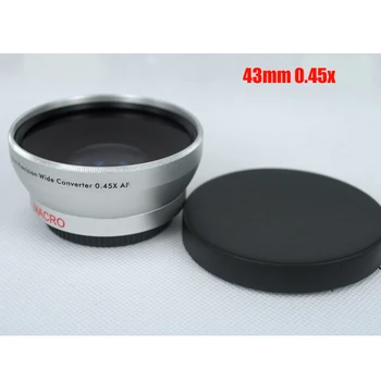 

BON CREATION 43mm 0.45x WIDE Angle + Macro Conversion LENS 43 0.45 Silver lens High Resolution Camera Camcorder Lens