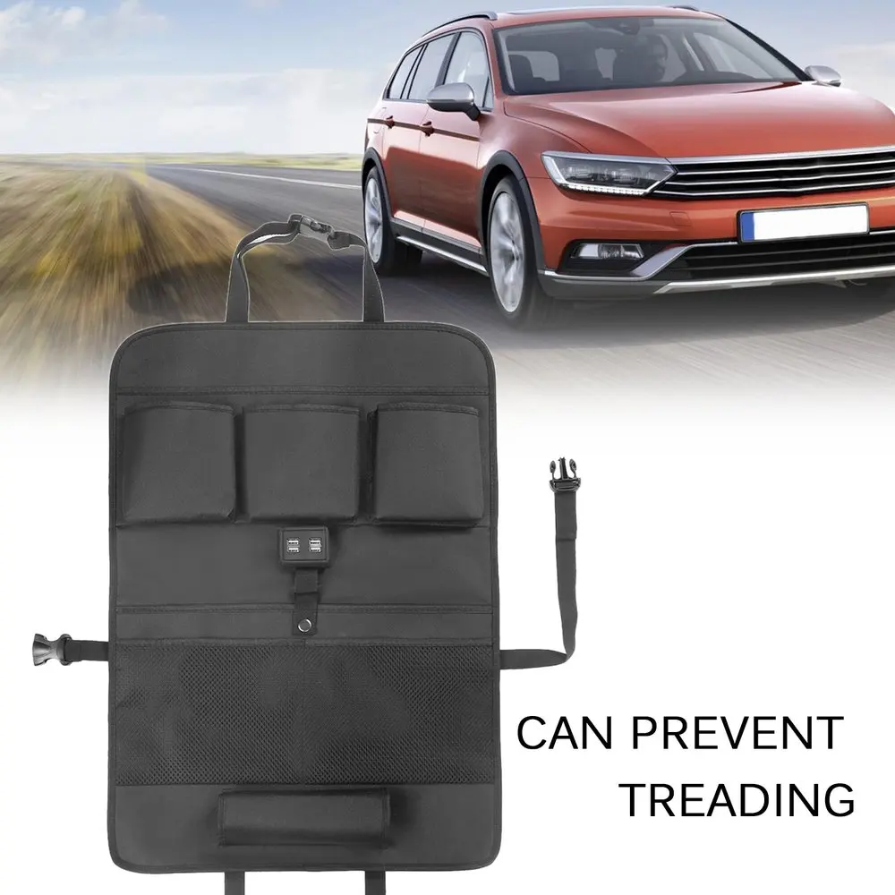 

Back Car Seat Organizer Mat Car Rear Storage Pockets Kick Protector 1 PC DD-01