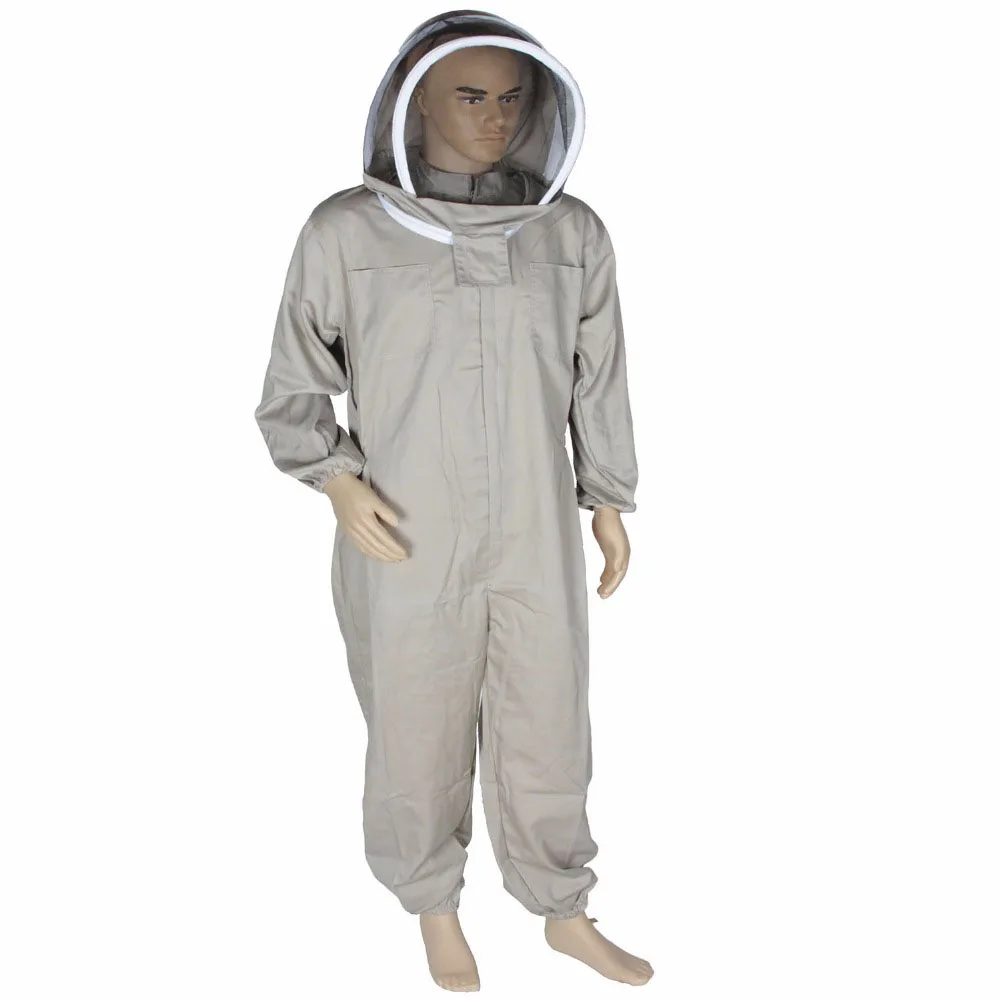 

Bee Keeping Suit Removeable Hat Anti-bee Protective Safety Coveralls Smock Equipment Supplies Beekeeping Jacket Veil Set