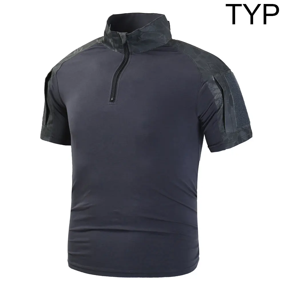 SINAIRSOFT мужская летняя футболка новая тактическая с коротким рукавом Военная камуфляжная хлопковая футболка одежда для охоты LY2068 - Цвет: typ