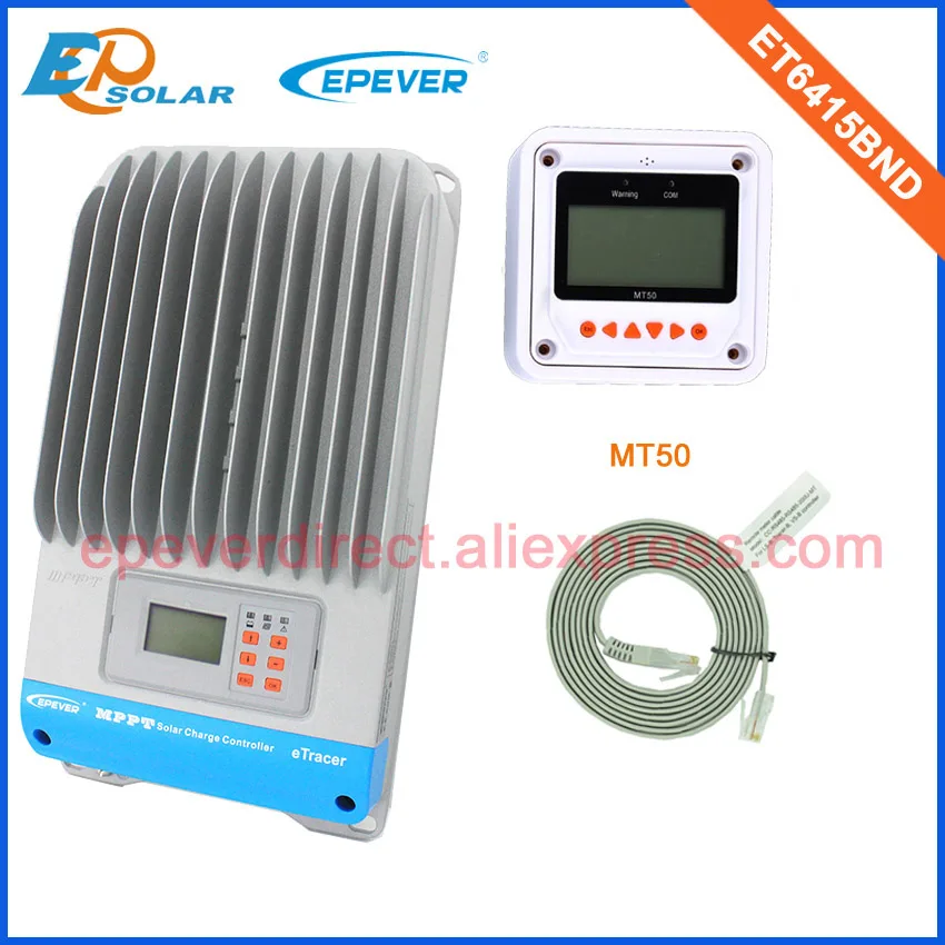 

eTracer ET6415BND 60A 60amps MPPT solar tracking controller EPSolar EPEVER with MT50 remote meter apply in off-grid PV system