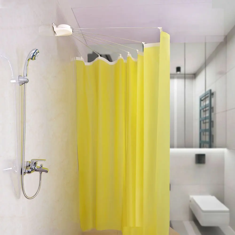 Bathroom Shower Curtain Rod Holder  Adjustable Shower Curtain Rod - Wall  Shower - Aliexpress