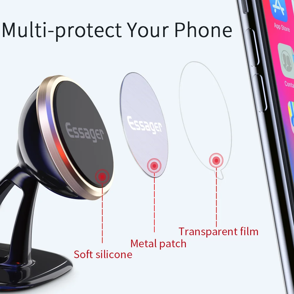  Essager Magnetische Auto Telefon Halter Für iPhone Universal Auto Halter für Handy im Auto Magnet B