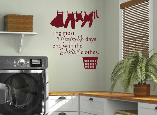 Washroom Laundry Room Wall Decals Home Balcony Vinyl Stickers Washroom Laundry Room Wall Decals Home Balcony Vinyl Stickers Dry Cleaners Art Posters Removable Murals S 234