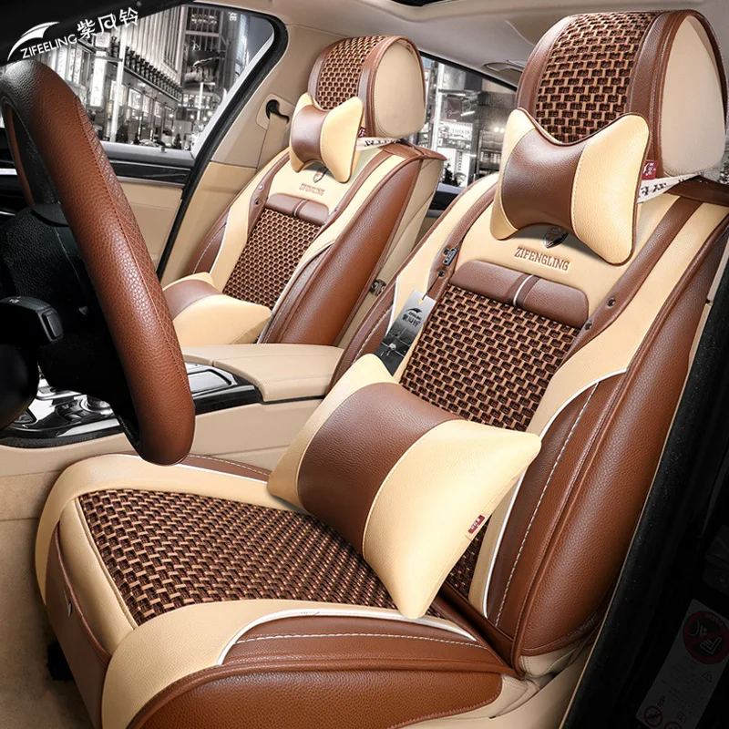 

KKYSYELVA New 5-seat Pico Ice Car Seat Honda Accord Fit Coupe Binzhi XRV Special Cushion