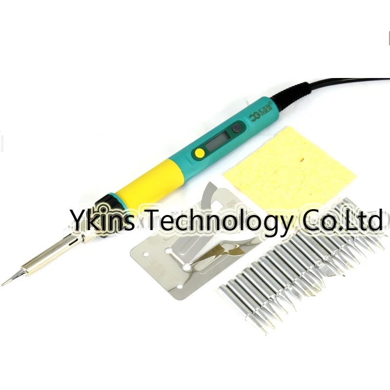936d новое обновление CXG 936d + ЖК-дисплей Регулируемая температура цифровой электрический паяльник EU/US/АС plug 100 вт + 17/шт 900 м паяльной
