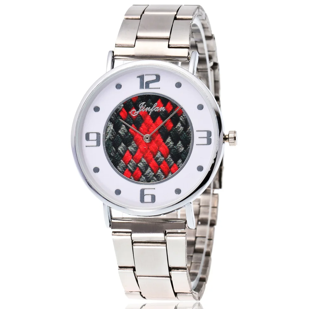 

Geneva New Female Business Simple and elegant Women Watches Clock Digital Men Women Stainless Steel Quartz Watch