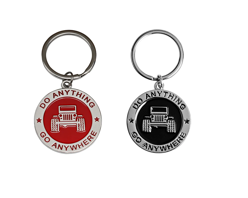 

New Style Design Key Chain For Jeep Enthusiasts Duplex - "Do Anything Go Anywhere" Great Gift For Jeep Grill CJ/JK/TJ/YJ/XJ