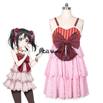 

Love Live School Idol Project Nico Yazawa Bridal Wedding Chiffon Slip Dress Uniform Outfit Anime Cosplay Costumes