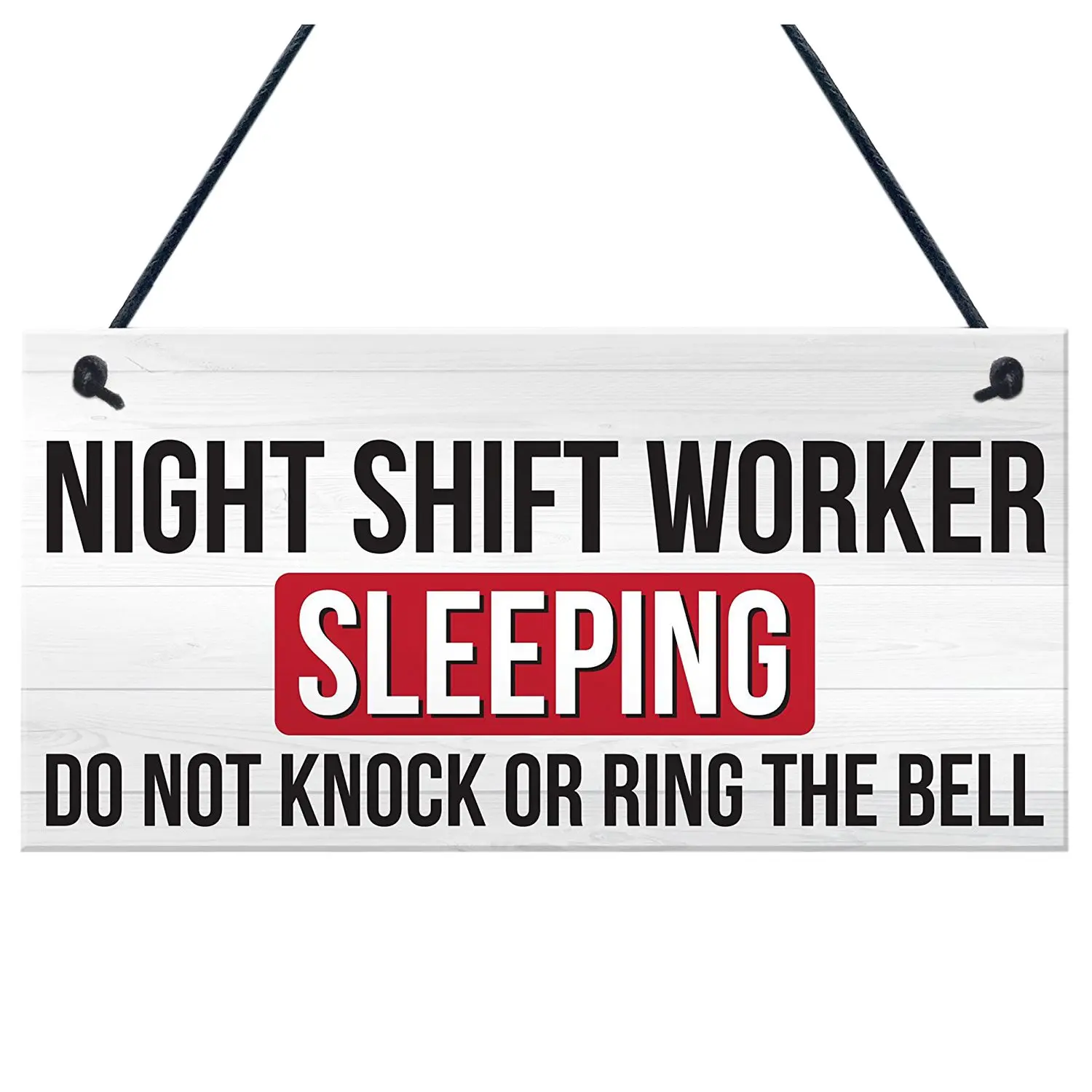 

Night Shift Worker Sleeping Do Not Disturb Hanging Plaque Dr's Nurses Sign