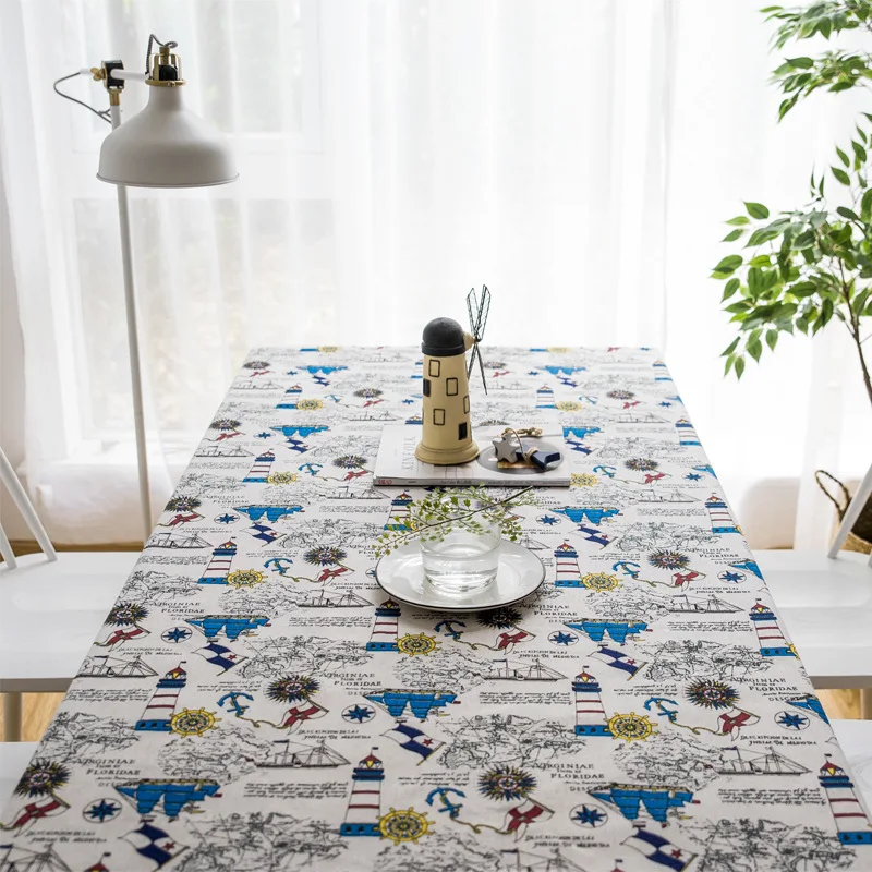 Buy Nordic Mediterranean Ocean Sailing Table Cover