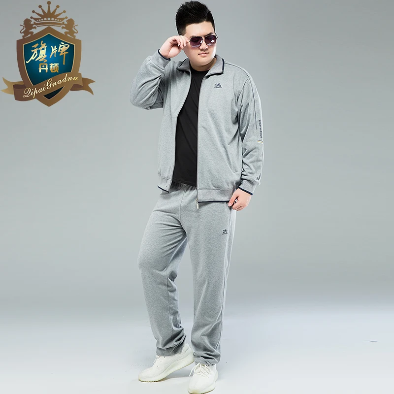 Large Size 8XL-XL 2018  Men's Autumn Hoodies Tracksuit Set Male Zipper Pleated Sweatshirt Sweatpants High Street Jackets Sets