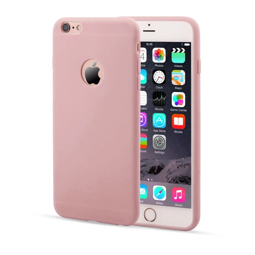 Роскошные Модные Симпатичные конфеты Цвета мягкие силиконовые чехлы из ТПУ для телефонов для iPhone 6 6S 5 5S SE 7 7 Plus чехол с логотипом - Цвет: Pink