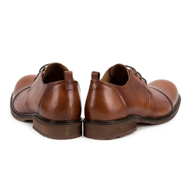 Moda Festa Genuíno De Formal Pé Casamento Dos Ss140 Nova Homem Básico Redondo Calçados cinza coffee Dedo Homens Sapatos Couro Preto Do marrom Escuro Plataforma Vestido Derby Handmade dqxnTCpwT