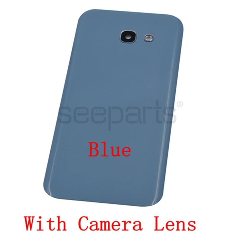 For 5 2 SAMSUNG A5 2017 Battery Cover Back Glass Door Housing Rear Camera Lens For 3