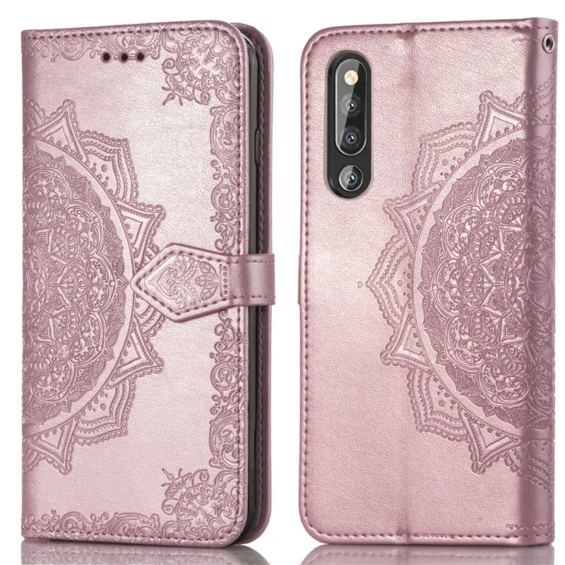 Чехол книжка с 3D цветком для Huawei P30 P20 Lite Y6 Y7 Pro Y9 P Smart 2019 Y5 Prime 2018 Honor 8A 7A 7C V20 Mate 20
