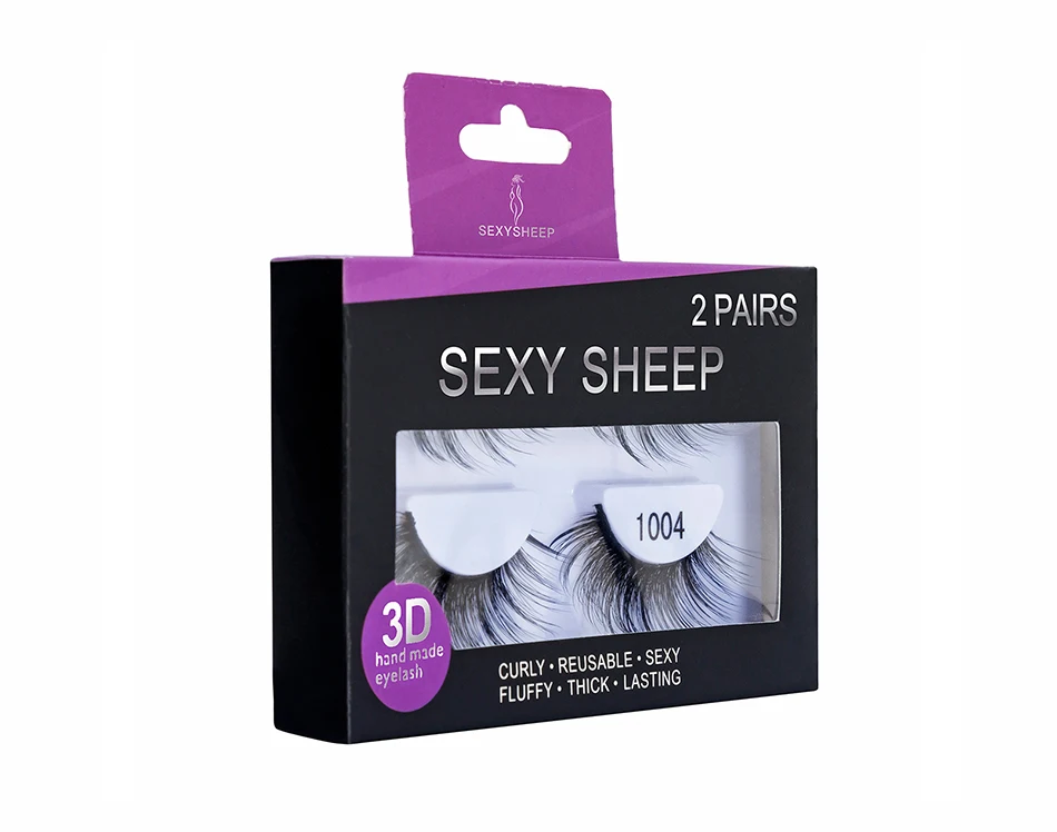 SEXYSHEEP, 2 пары, натуральные накладные Искусственные ресницы, длинный макияж, 3d норковые ресницы, наращивание ресниц, норковые ресницы для красоты