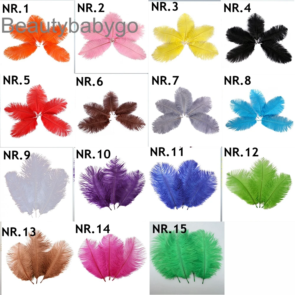 Перья страусиные белые 15 20 см/6 8 дюймов 500 шт.|white ostrich feathers|ostrich featherostrich feathers wholesale |